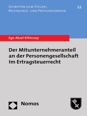 cover image of Der Mitunternehmeranteil an der Personengesellschaft im Ertragsteuerrecht